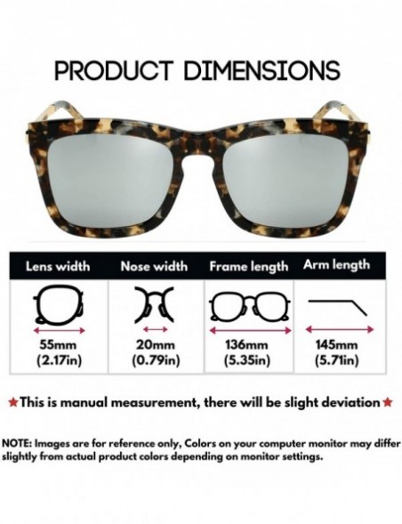 Oval Trendy Fashion Handmade Acetate Square Sunglasses with Quality UV CR39 Lens Gift Pakcage Included - C918RDE307T $46.54