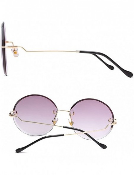 Sport Fashion Ocean Color Eyeglasses Metal Frame Sunglasses for Women Round Retro - Pink - C71808E4UCK $11.42