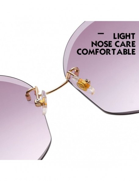 Sport Fashion Ocean Color Eyeglasses Metal Frame Sunglasses for Women Round Retro - Pink - C71808E4UCK $11.42