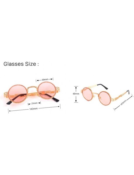 Round Rhinestone Retro Round Diamond Sunglasses Women's Multicolor Lenses - 1 - CM190HC8K3D $29.46