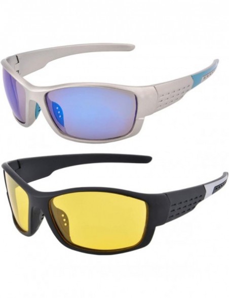 Sport Sports Polarized Sunglasses Night Vision Blue Ray Blockers Driving Glasses-S202 - C3-pc Lens+c1 Night Vision Lens - CF1...
