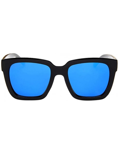 Goggle Polarized Classic Style Sunglasses with Mirror Lens Vintage Retro Goggle Sunglasses - Blue - CB18NQZT36G $6.81