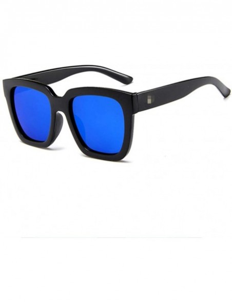 Goggle Polarized Classic Style Sunglasses with Mirror Lens Vintage Retro Goggle Sunglasses - Blue - CB18NQZT36G $6.81