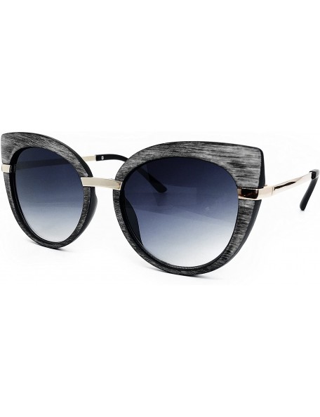 Oval Premium Oversize XL Men Women Faux Wood Round Fashion Retro Vintage Brand Designer Style Sunglasses - C518E4E6885 $13.88