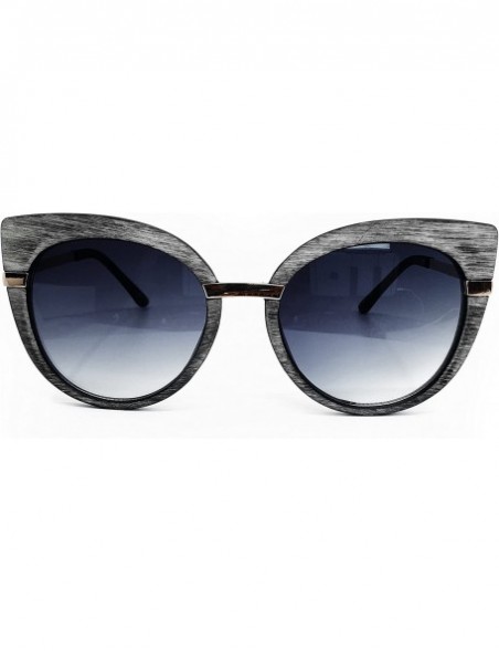 Oval Premium Oversize XL Men Women Faux Wood Round Fashion Retro Vintage Brand Designer Style Sunglasses - C518E4E6885 $13.88