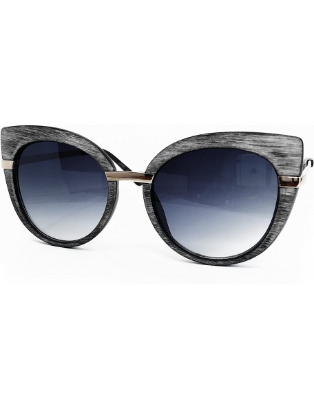 Oval Premium Oversize XL Men Women Faux Wood Round Fashion Retro Vintage Brand Designer Style Sunglasses - C518E4E6885 $13.88