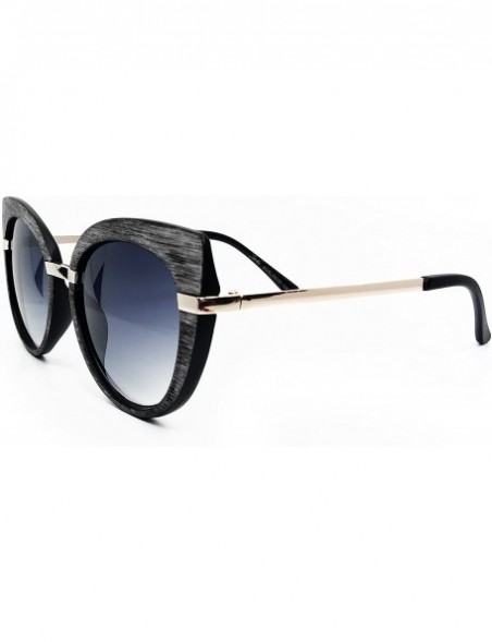 Oval Premium Oversize XL Men Women Faux Wood Round Fashion Retro Vintage Brand Designer Style Sunglasses - C518E4E6885 $13.88