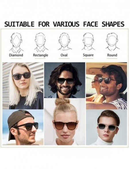 Polarized Sunglasses for Women - Square Polarized Sunglasses Unisex ...