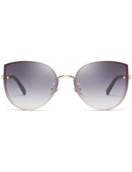 Cat Eye Womens Fashion Cat Eye Mirrored Reflective Lenses Oversized Cateyes Sunglasses (Style F) - CJ196IOL2WH $11.79