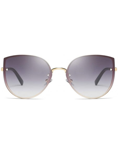 Cat Eye Womens Fashion Cat Eye Mirrored Reflective Lenses Oversized Cateyes Sunglasses (Style F) - CJ196IOL2WH $11.79