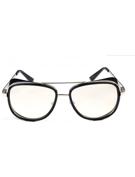 Square Men and women windproof sunglasses retro personality square sunglasses - C3 - CY18D2X67WZ $11.10