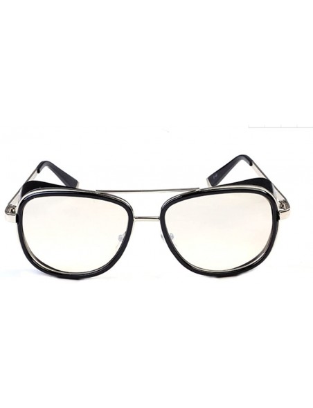 Square Men and women windproof sunglasses retro personality square sunglasses - C3 - CY18D2X67WZ $11.10