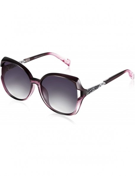 Oversized Sunglasses for Women - Polarized Eyewear with Retro Oversized Frame-UV400 Protection Nylon Lens-- Purple - CP18WX0K...