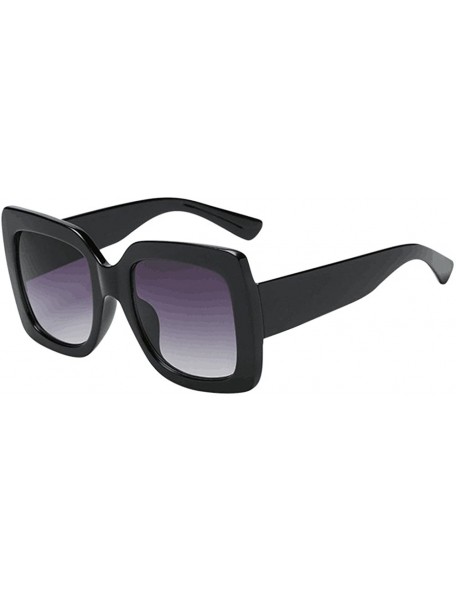 Rimless Gradient Oversized Sunglasses Protection - A - CG18OZWUXGY $9.13