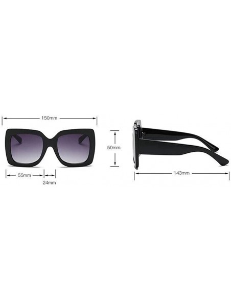 Rimless Gradient Oversized Sunglasses Protection - A - CG18OZWUXGY $9.13