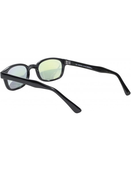 Goggle Original KD's Biker Sunglasses (Black Frame/Clear Colored Mirror Lens) - C4114XIEELN $14.08