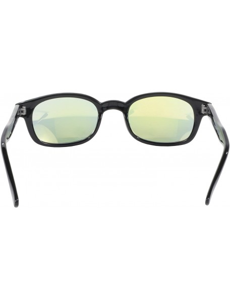 Goggle Original KD's Biker Sunglasses (Black Frame/Clear Colored Mirror Lens) - C4114XIEELN $14.08