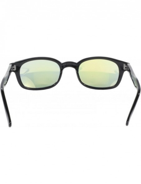 Goggle Original KD's Biker Sunglasses (Black Frame/Clear Colored Mirror Lens) - C4114XIEELN $14.08