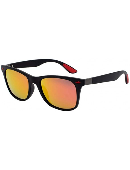 Rectangular Polarized Rectangular Sunglasses Lightweight Composite Frame Composite-UV400 Lens Glasses for Men and Women - CE1...