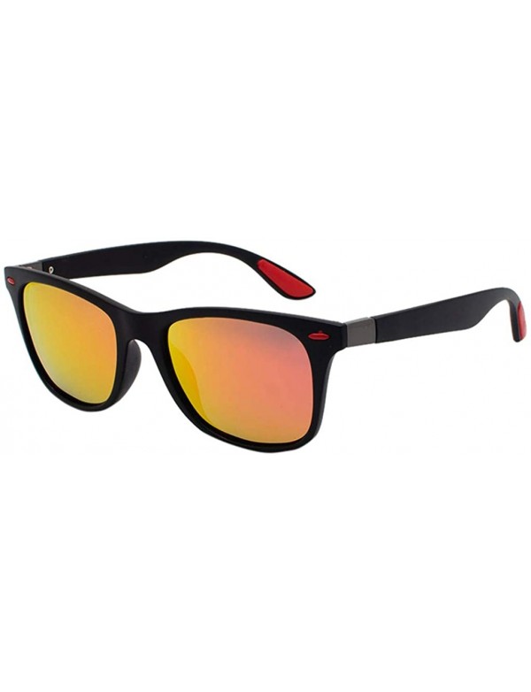 Rectangular Polarized Rectangular Sunglasses Lightweight Composite Frame Composite-UV400 Lens Glasses for Men and Women - CE1...