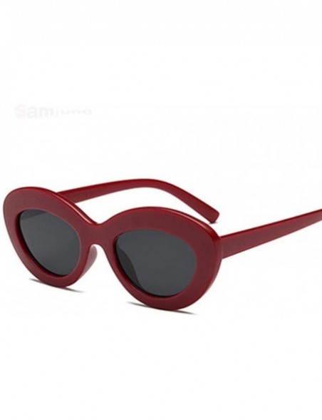 Oval 2019 Oval Sunglasses Women Vintage Sunglass Women's Brand Designer Pink C1 - C7 - C118Y5WATOI $11.69