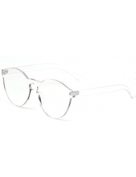 Round Women Round Tinted Fashion Sunglasses - Clear - CR18WU485WA $19.08