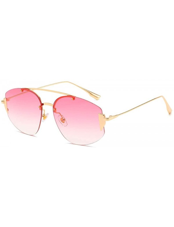 Goggle Fashion Big Name Sunglasses New Sunglass Street Photo Joker Sunglasses - Double Red Gold Box - C118TNQQYXC $14.64