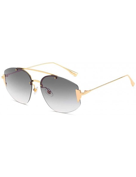 Goggle Fashion Big Name Sunglasses New Sunglass Street Photo Joker Sunglasses - Double Red Gold Box - C118TNQQYXC $14.64