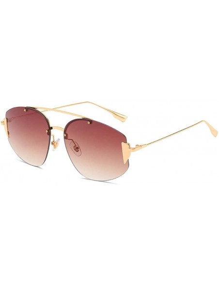 Goggle Fashion Big Name Sunglasses New Sunglass Street Photo Joker Sunglasses - Double Red Gold Box - C118TNQQYXC $14.64