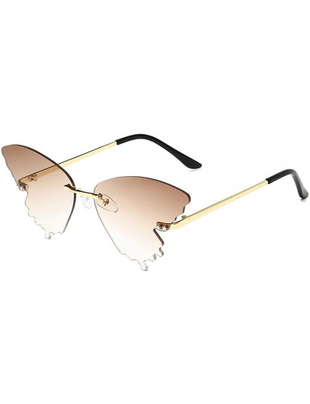Butterfly New Fashion Unisex Sunglasses Men And Women Decorative Glasses Frame - F - C3190DZH52U $11.26