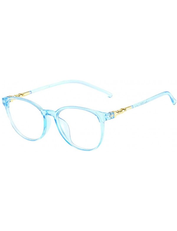 Rimless Reading Unisex Stylish Square Non-Prescription Eyeglasses Glasses Clear Lens Eyewear - Blue - CR18T6CQLZD $9.31