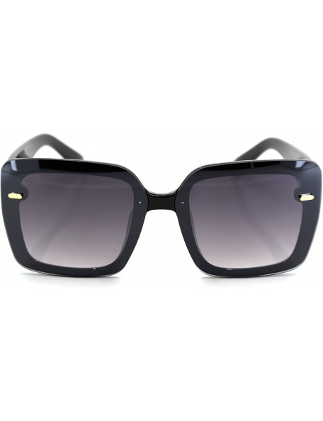 Butterfly Womens Exposed Lens 90s Rectangular Butterfly Chic Diva Sunglasses - Black Smoke - CV18TCKZSGT $10.93