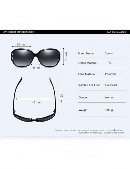 Oval Polarized Sunglasses for Women Antiglare Anti-ultraviolet UV400 Lens Fishing Driving Glasses Elegance - Wine Red - C318W...