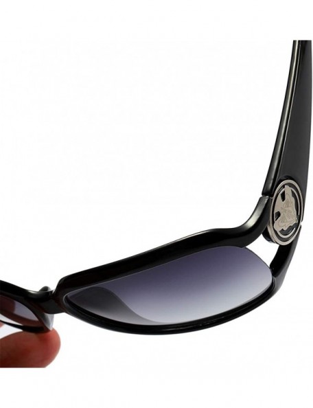 Oval Polarized Sunglasses for Women Antiglare Anti-ultraviolet UV400 Lens Fishing Driving Glasses Elegance - Wine Red - C318W...